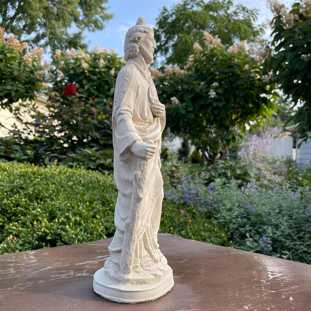 Saint Jude Garden Statue 16.5" Concrete Catholic Religious Patron Sculpture Yard Decor Gift