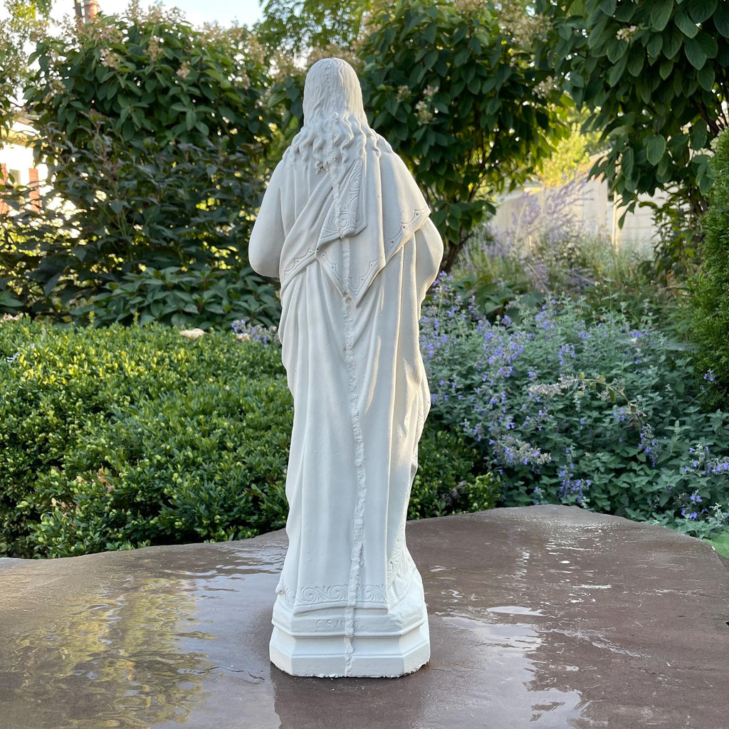 Sacred Heart Jesus Statue 20 Inch Concrete Catholic Garden Art Religious Yard Decor Sculpture Gift
