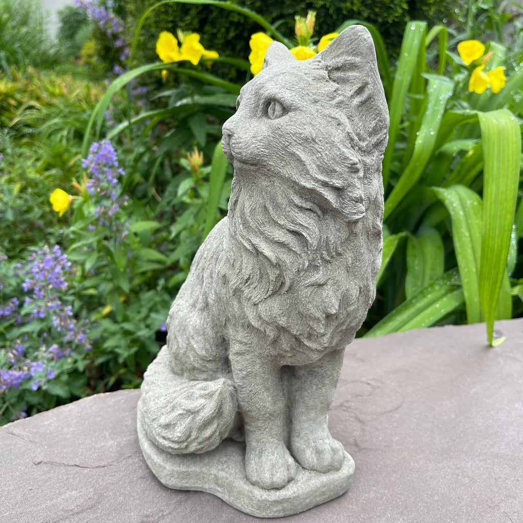 Cement Cat Statue 11" Concrete Cat Statue Near Me