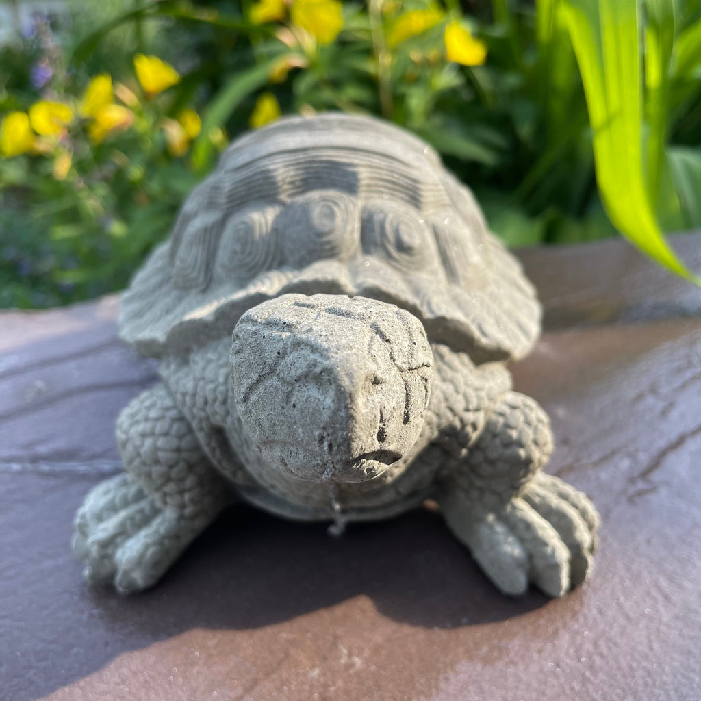 Concrete Turtle Garden Statue 10 Inch Outdoor Yard Art Decor Sculpture Lawn Ornament Gift