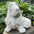 Concrete Basset Hound Garden Statue 10" Outdoor Pet Memorial Dog Figurine Yard Decor Sculpture Gift