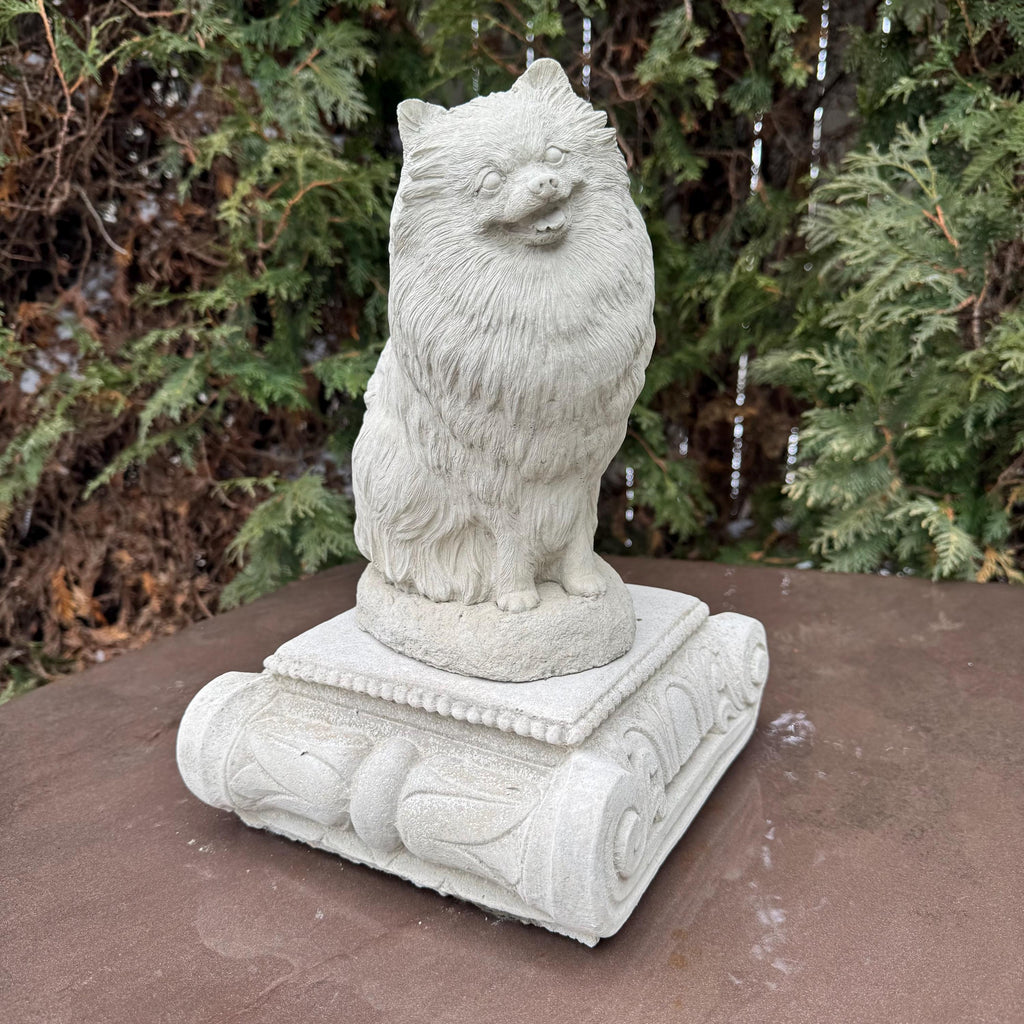 Modern Concrete Plant Pedestal Stand - 9 Inch Garden Art Sculpture Plinth Display Base for Outdoor Yard Decor