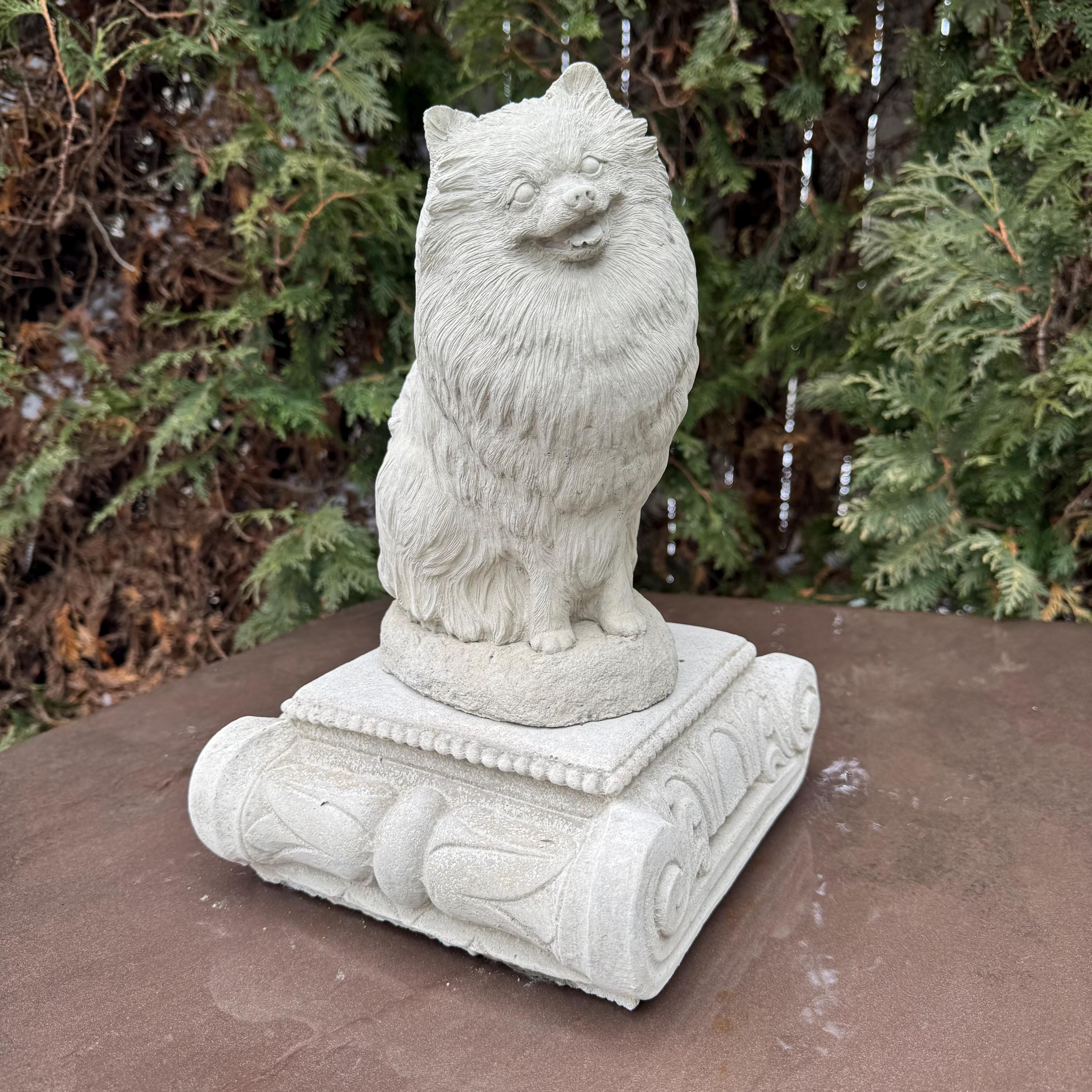 Modern Concrete Plant Pedestal Stand - 9 Inch Garden Art Sculpture Plinth Display Base for Outdoor Yard Decor