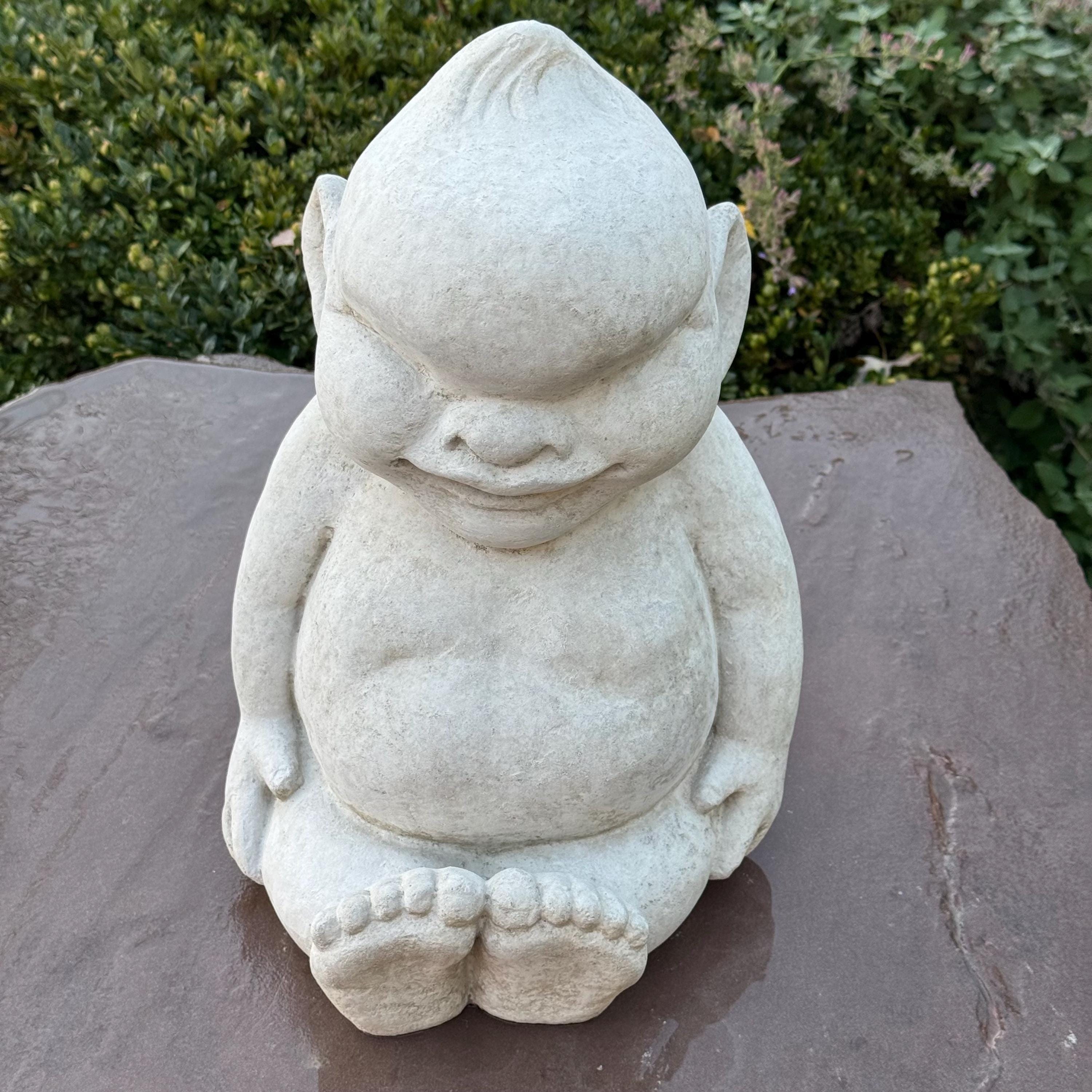 Billiken Mascot Garden Statue: 14" Concrete SLU Good Luck Charm Alumni Yard Art Decor Gift