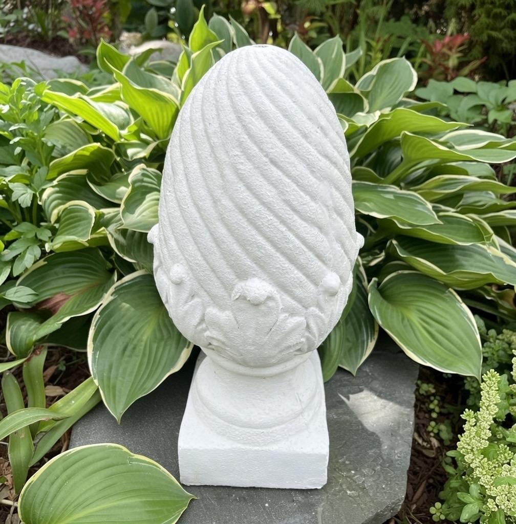 Concrete Acorn Water Fountain Topper 19 Inch Outdoor Garden Pond Finial Top Sculpture