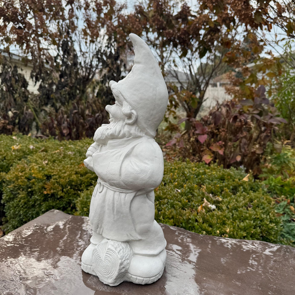 Vintage Cement Garden Gnome 19" Large Concrete Garden Gnomes