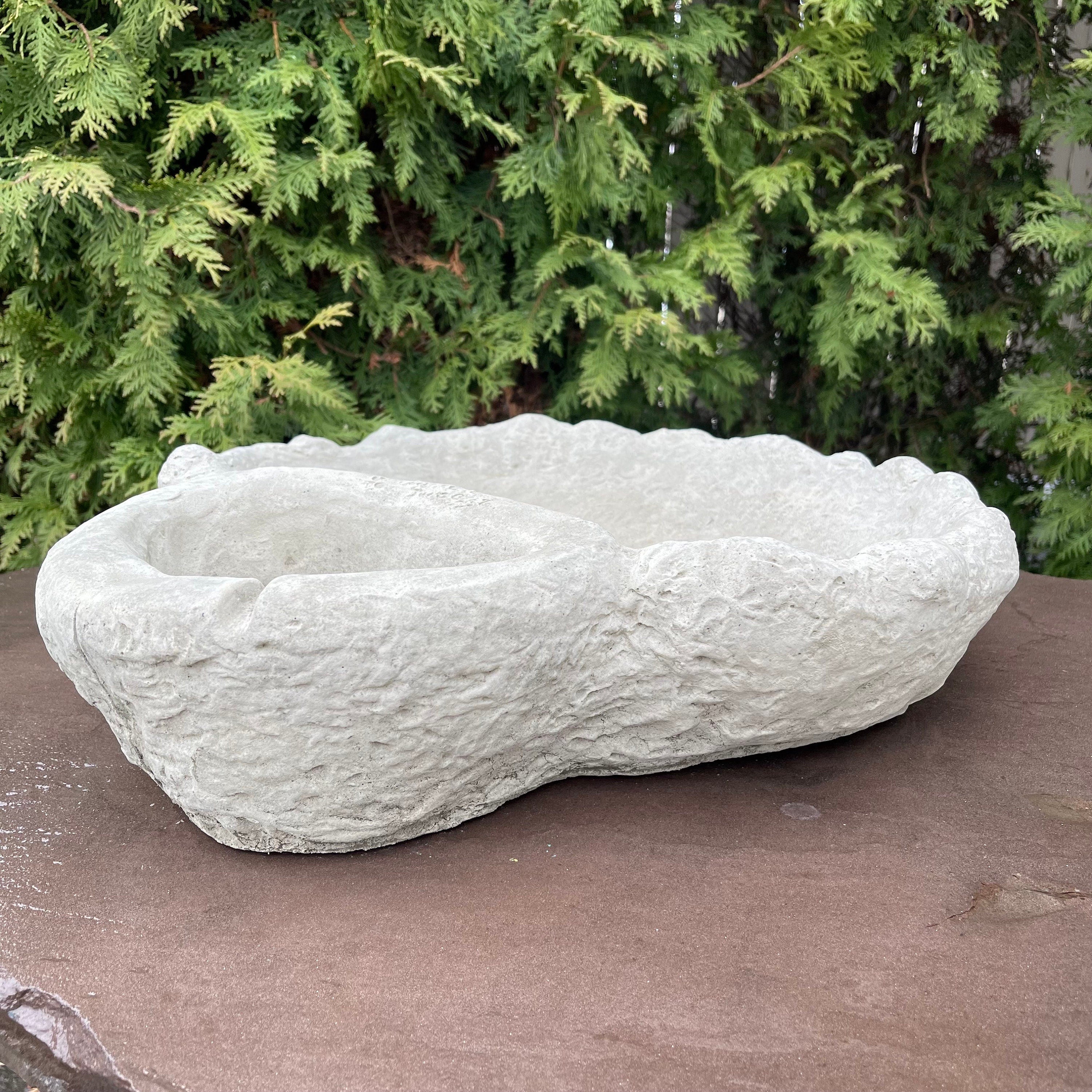 20 Inch Concrete Fountain Bowl - Replacement Basin for Outdoor Water Features