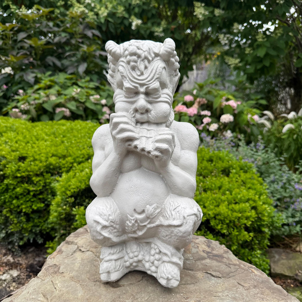 Pan Statue 14" Greek Mythology Concrete Garden Decor Sculpture Yard Art Lawn Ornament Gift