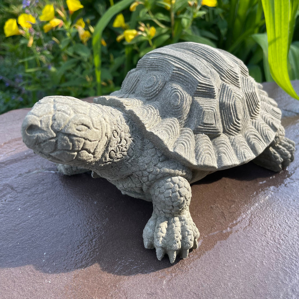 Concrete Turtle Garden Statue 10 Inch Outdoor Yard Art Decor Sculpture Lawn Ornament Gift