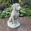 Large Concrete Labrador Garden Statue 14.5" Cement Dog Sculpture Yard Decor Memorial Pet Gift