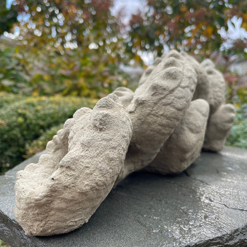 Handmade Concrete Dragon Garden Statue 23 Inch Asian Outdoor Yard Sculpture Zen Lawn Ornament Gift