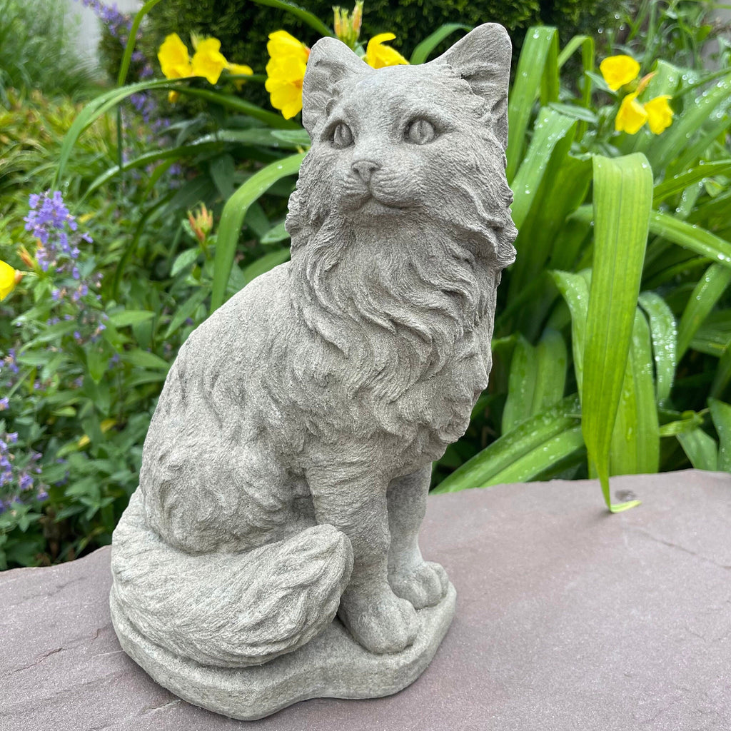 Cement Cat Statue 11" Concrete Cat Statue Near Me