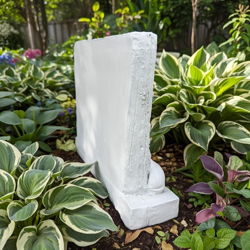 Military Memorial Concrete Soldier Statue 12" Tribute Garden Sculpture & Cemetery Grave Marker