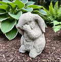Concrete Rabbit Statue 10 Inch Modern Bunny Garden Sculpture Outdoor Yard Decor Lawn Ornament Animal Art Gift