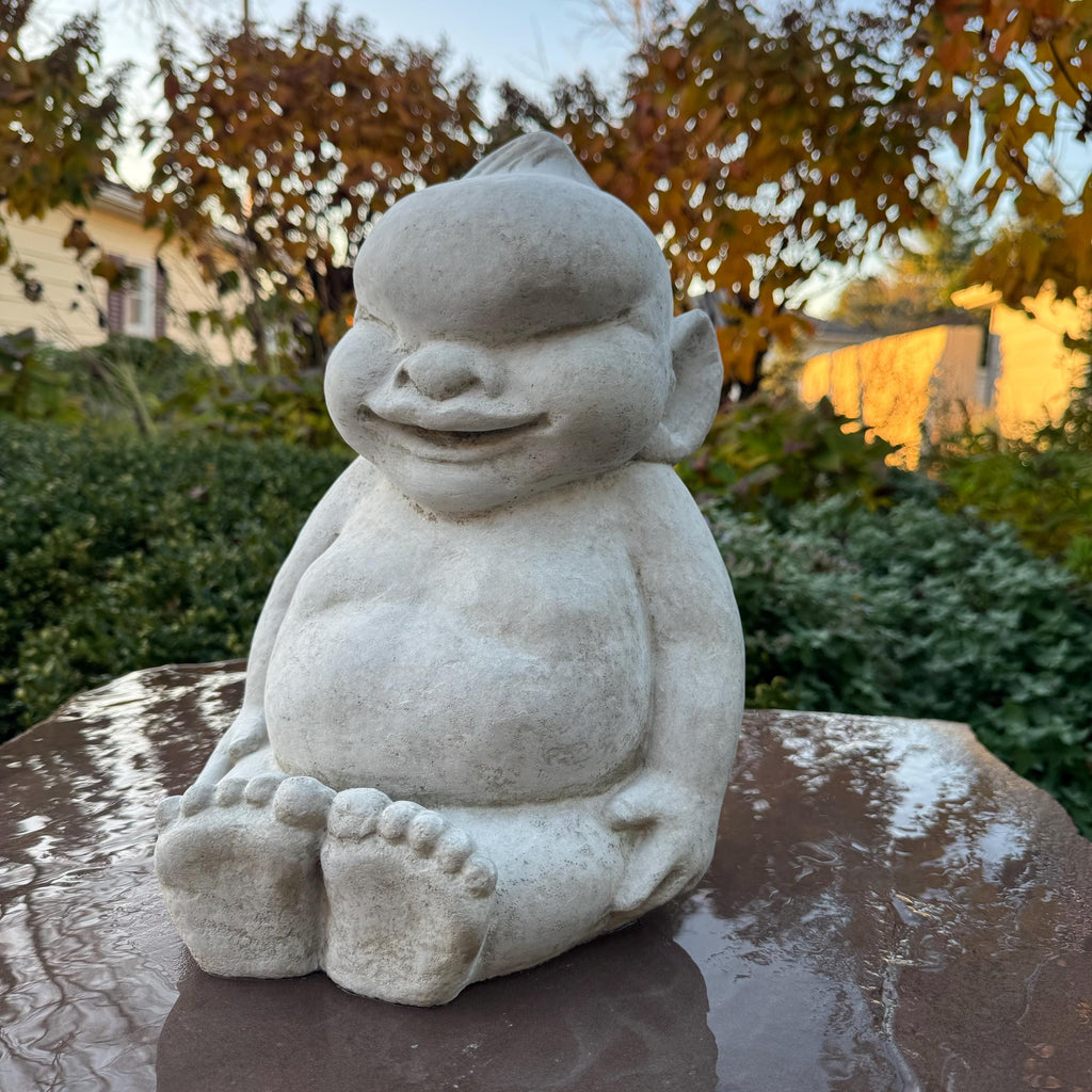 Billiken Mascot Garden Statue: 14" Concrete SLU Good Luck Charm Alumni Yard Art Decor Gift