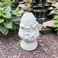Replacement Fountain Topper 7.5" Cement Water Fountain Top / Concrete Pond Spitter Finial Statue