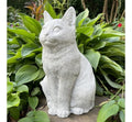 Cat Cement Statue 12" Concrete Cat Sculpture For Garden