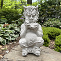 Pan Statue 14" Greek Mythology Concrete Garden Decor Sculpture Yard Art Lawn Ornament Gift