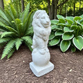 Sitting Concrete Lion Statue 18" Garden Sculpture Outdoor Yard Art Lawn Ornament Animal Figure Home Decor