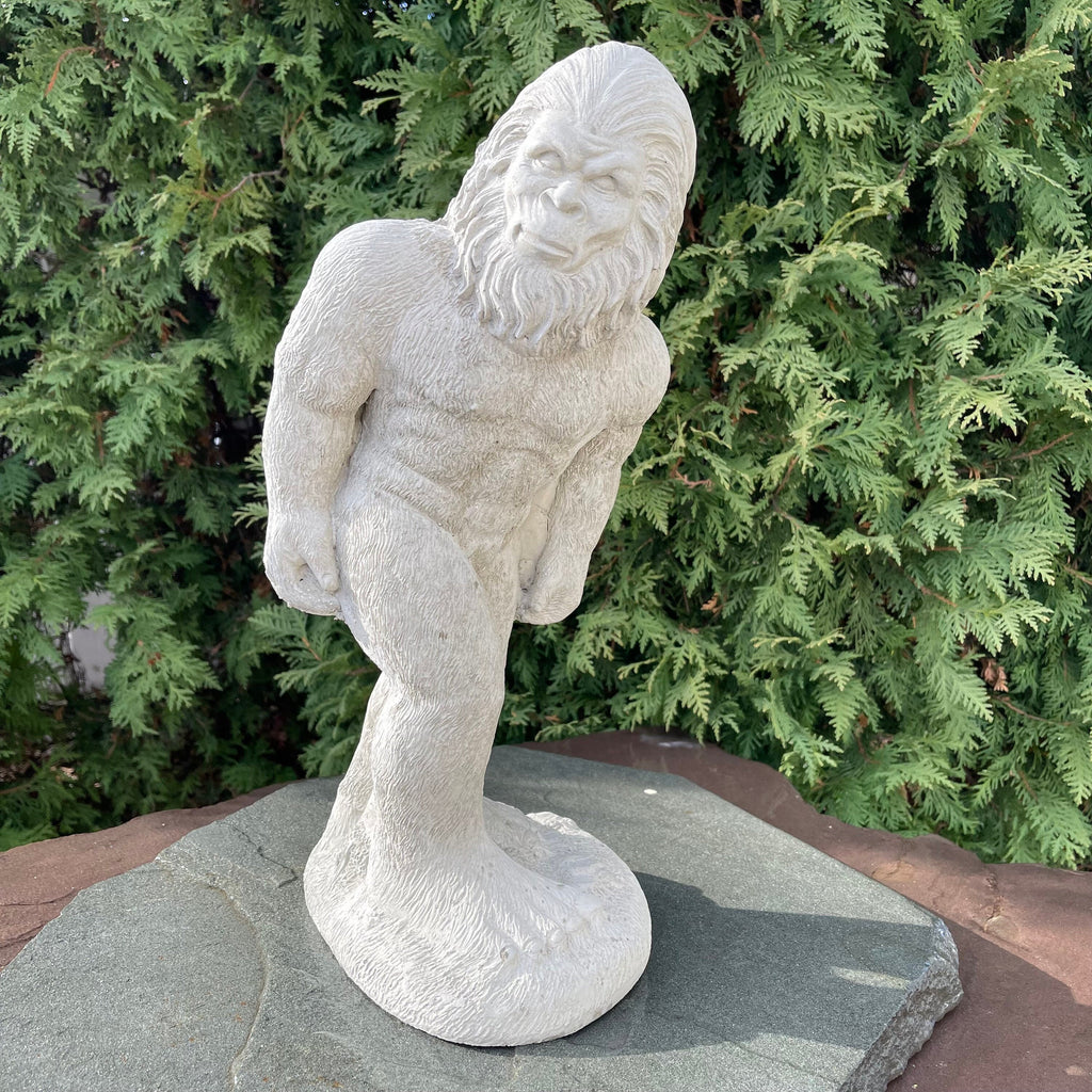 Cement Bigfoot Garden Statue 17 Inch Concrete Sasquatch Outdoor Yard Sculpture Lawn Ornament Decor Gift