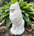 Concrete Pomeranian Garden Statue 10" Handmade Dog Memorial Sculpture Pet Loss Gift Yard Decor