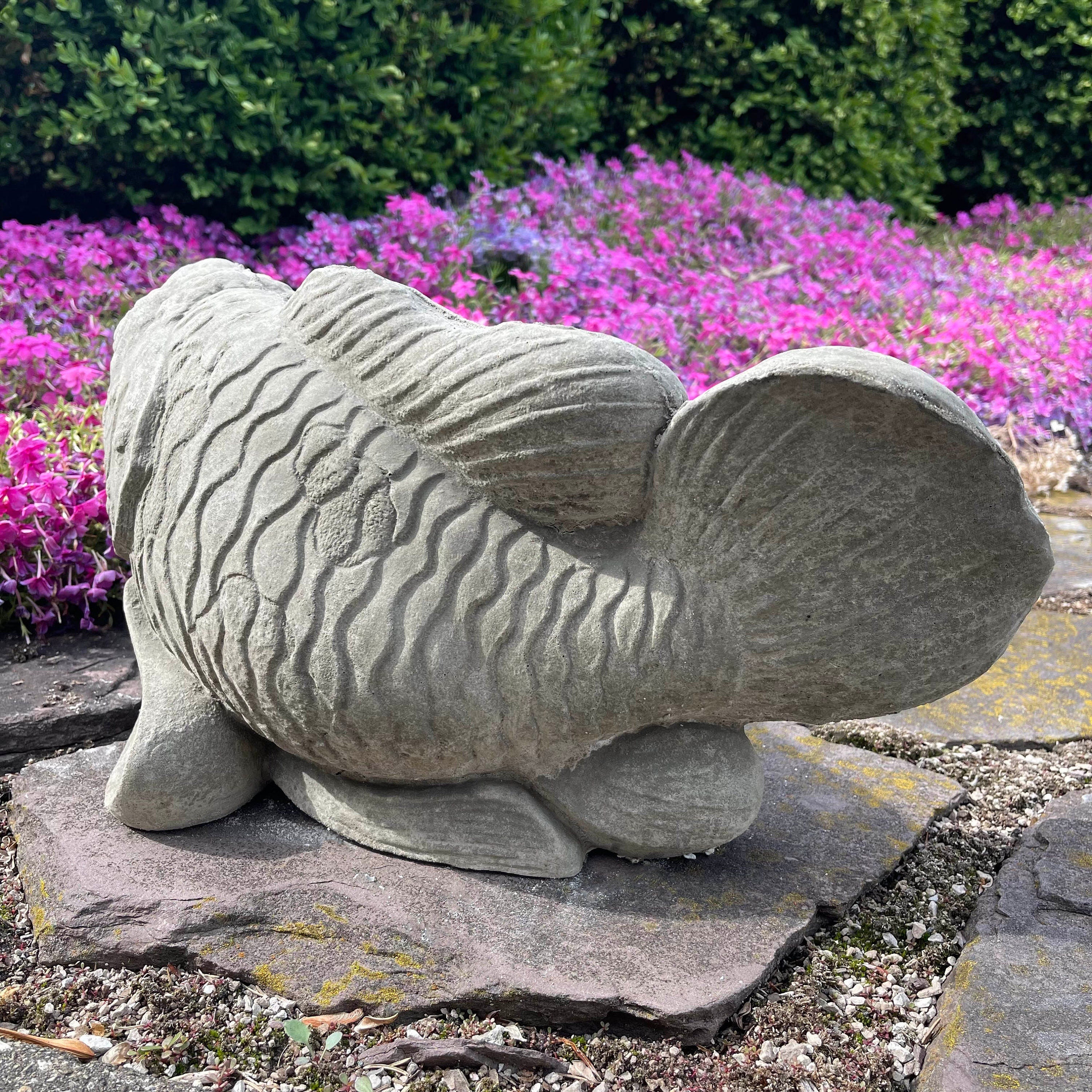 Large Concrete Koi Fish Statue 17 inch Garden Sculpture Pond Decor Zen Yard Art Lawn Ornament Gift