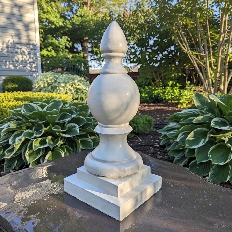 20" Handmade Concrete Painted Finial Home Decor Garden Sculpture Wedding Gift For Her Yard Art Ornament