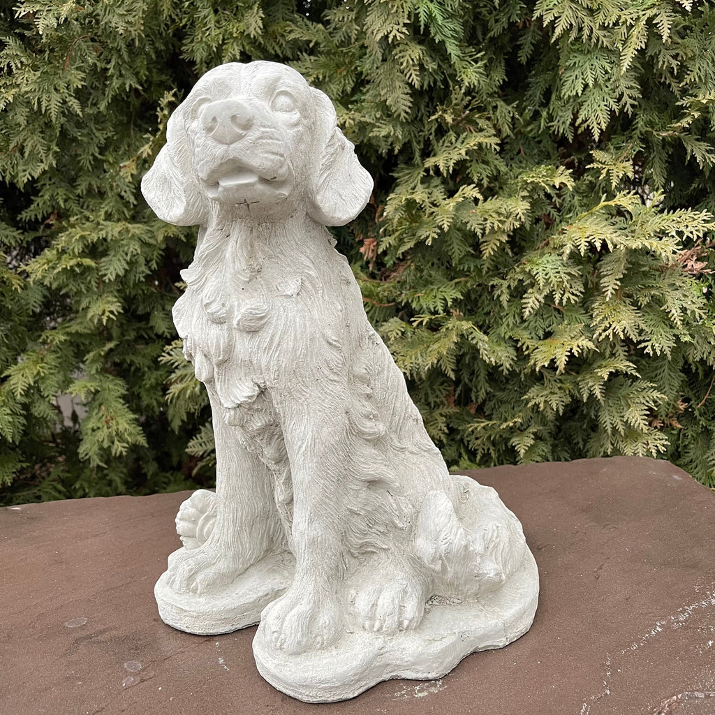 Large Golden Retriever Statue 16" Garden Sculpture Concrete Dog Memorial Yard Decor