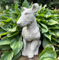 Bull Terrier Garden Statue 12.5 Inch Concrete Dog Sculpture Yard Art Memorial Pet Decor