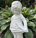 22 inch Bashful Betty Concrete Garden Statue Girl Lawn Ornament Yard Art Sculpture Decor Gift