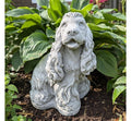 Cocker Spaniel Garden Statue 12 Inch Concrete Dog Memorial Figure Sculpture Yard Decor Pet Remembrance Ornament