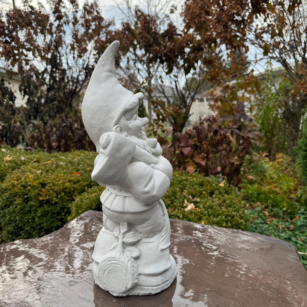 Vintage Cement Garden Gnome 19" Large Concrete Garden Gnomes
