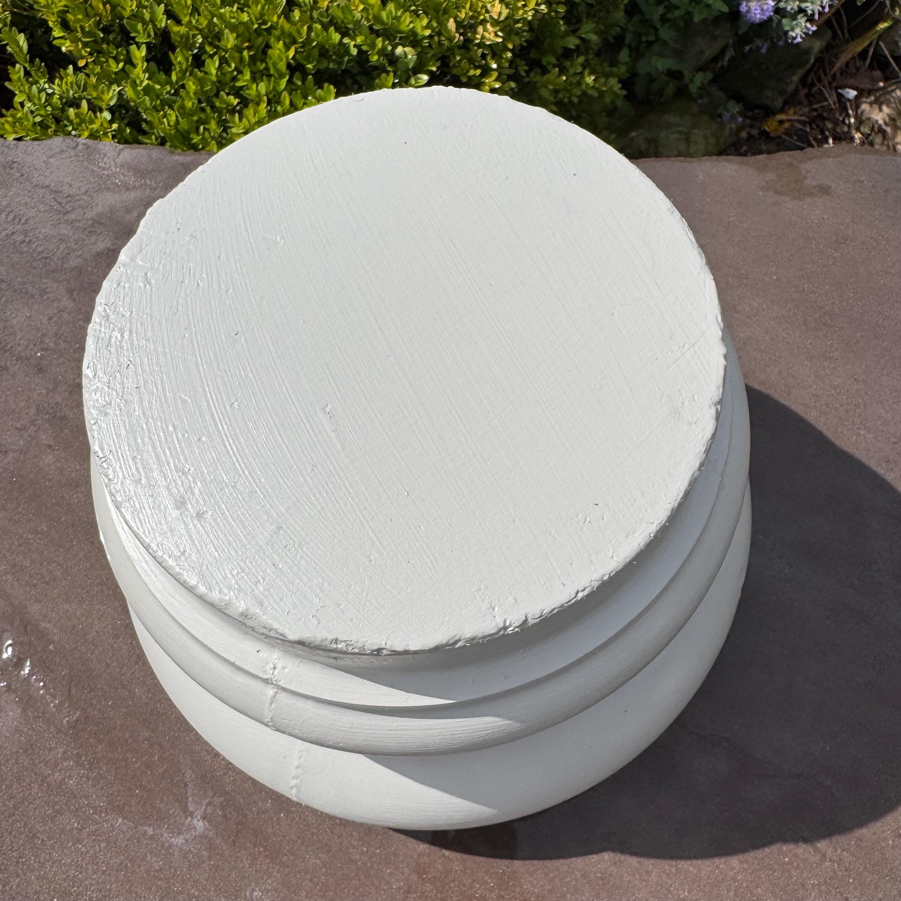 Concrete Pedestal: 10" Outdoor Garden Statue Display Riser, Plant Stand Sundial Base