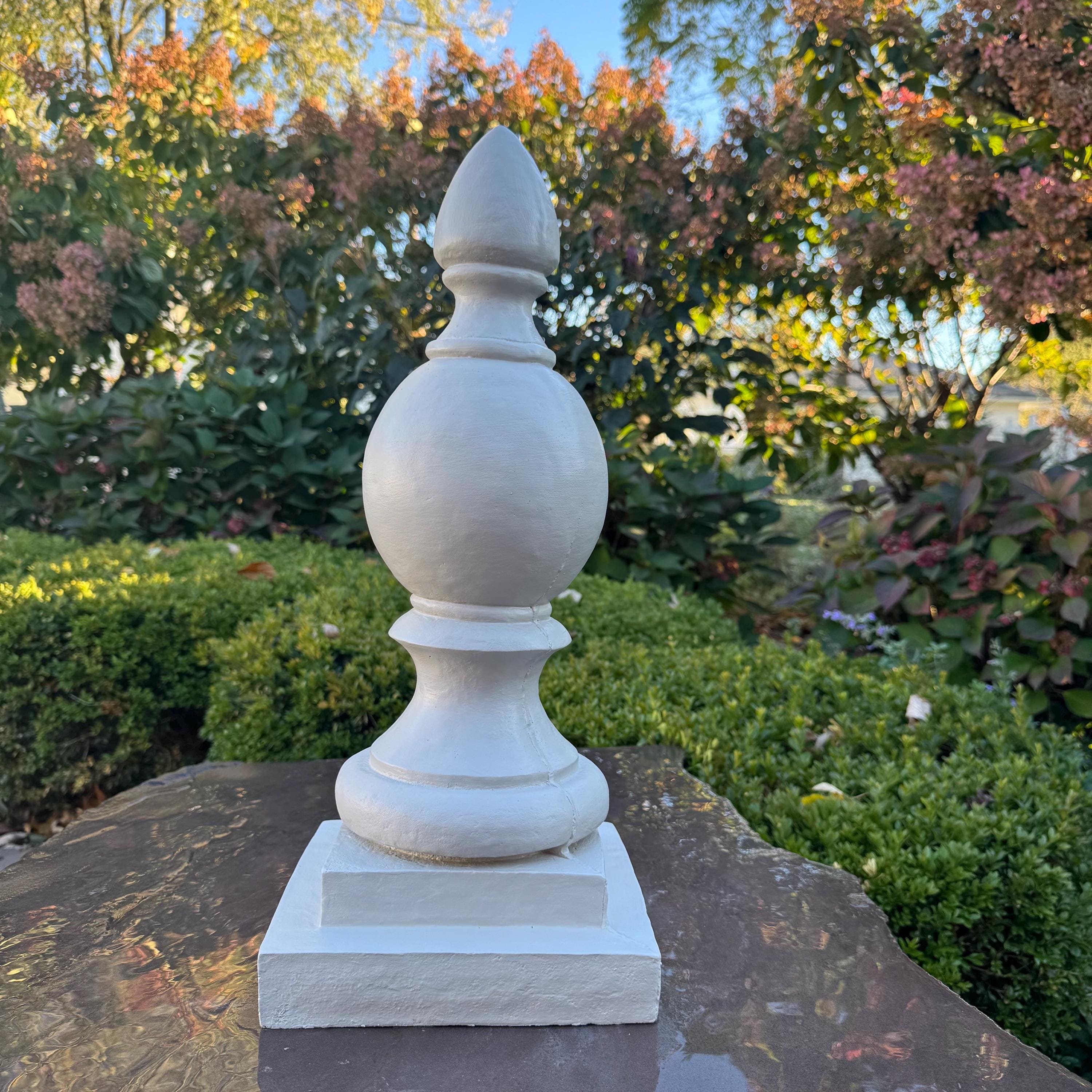 20" Handmade Concrete Painted Finial Home Decor Garden Sculpture Wedding Gift For Her Yard Art Ornament