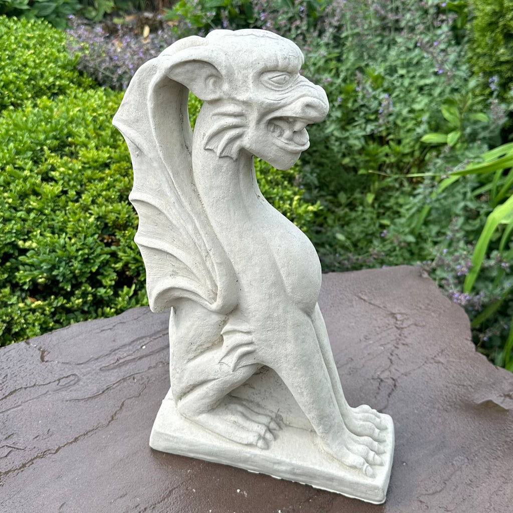 Large Concrete Gargoyle Statue 18" Griffin Gothic Garden Decor Yard Art Sculpture Ornament