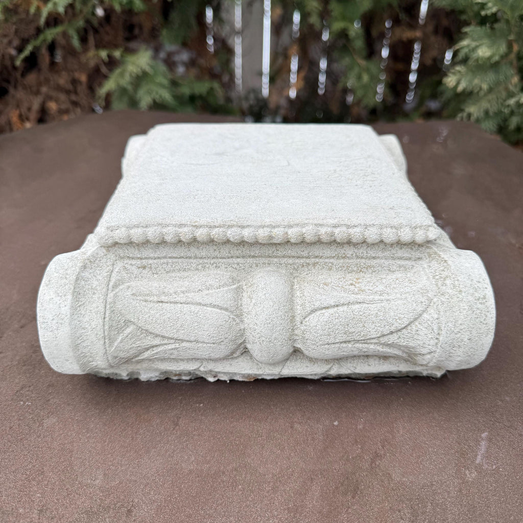 Modern Concrete Plant Pedestal Stand - 9 Inch Garden Art Sculpture Plinth Display Base for Outdoor Yard Decor