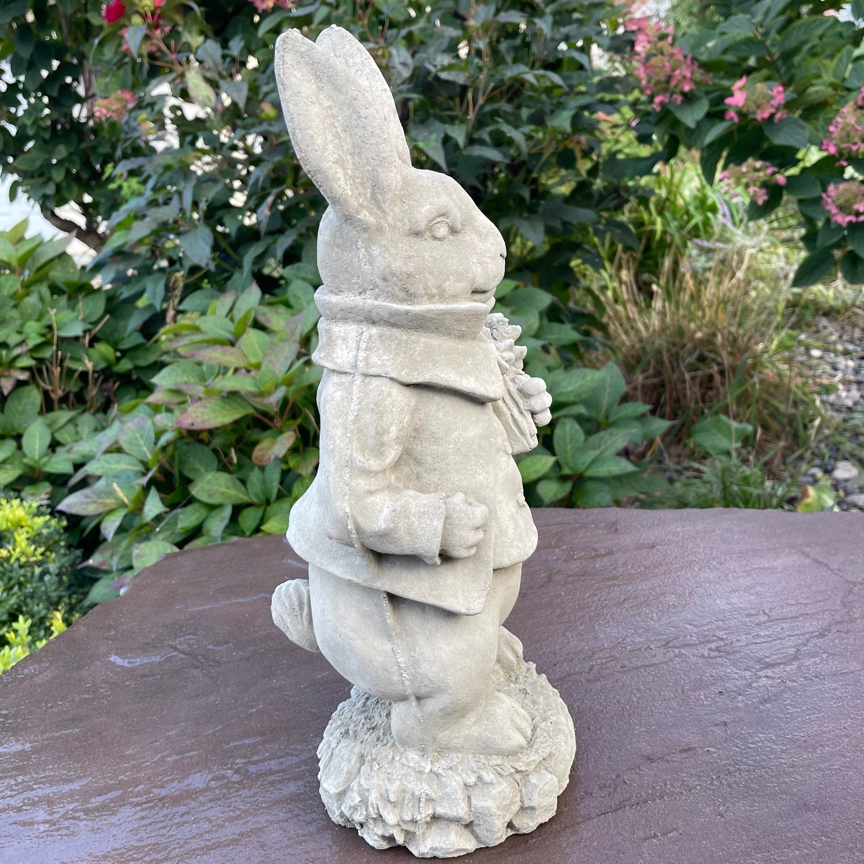 Large Peter Rabbit Statue 17" Beatrix Potter Garden Bunny Sculpture Outdoor Cottagecore Decor