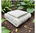 Modern Concrete Plant Pedestal Stand - 9 Inch Garden Art Sculpture Plinth Display Base for Outdoor Yard Decor