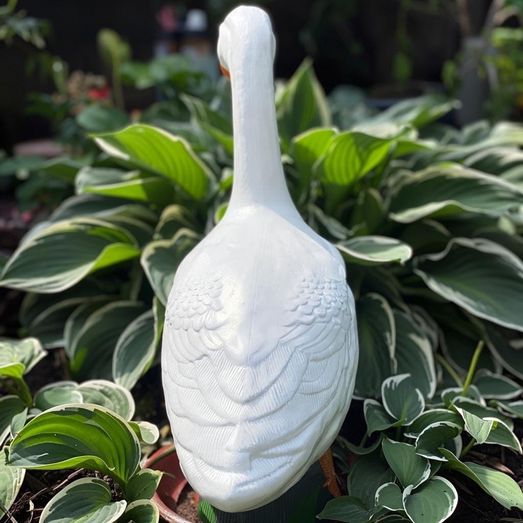 Concrete Lawn Goose Statue 23" Cement Goose For Sale
