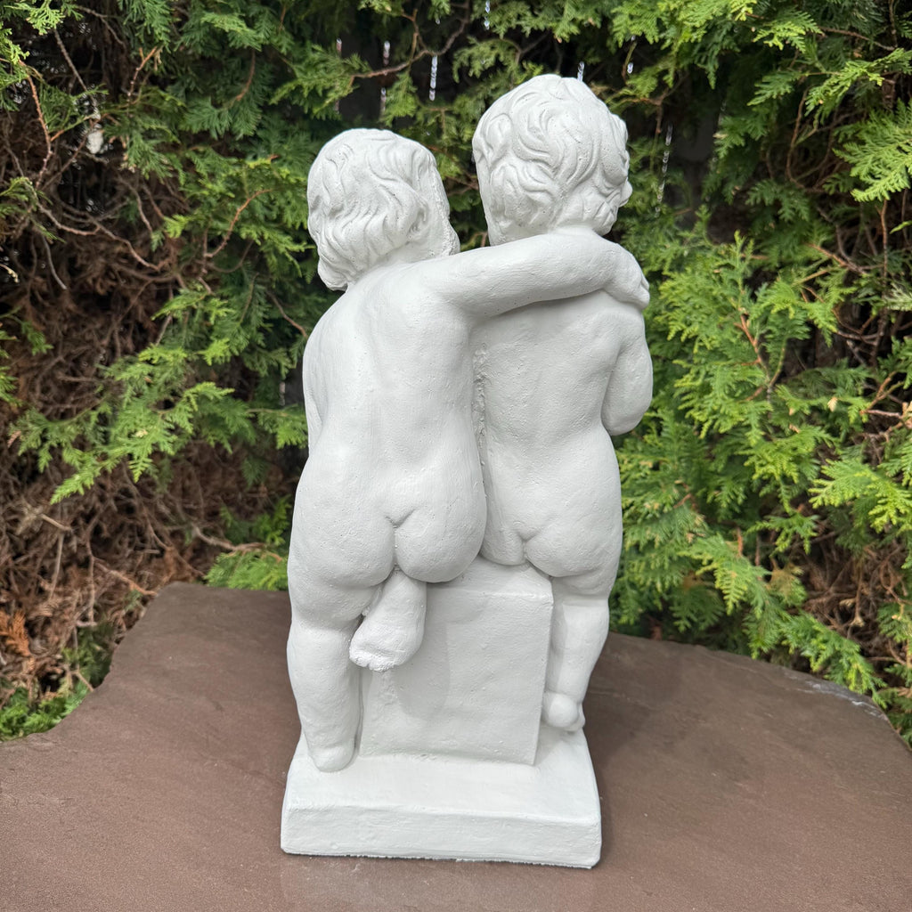 Replacement Concrete Fountain Topper 20" Cement Pond Spitter Fountain Classic Children Boy