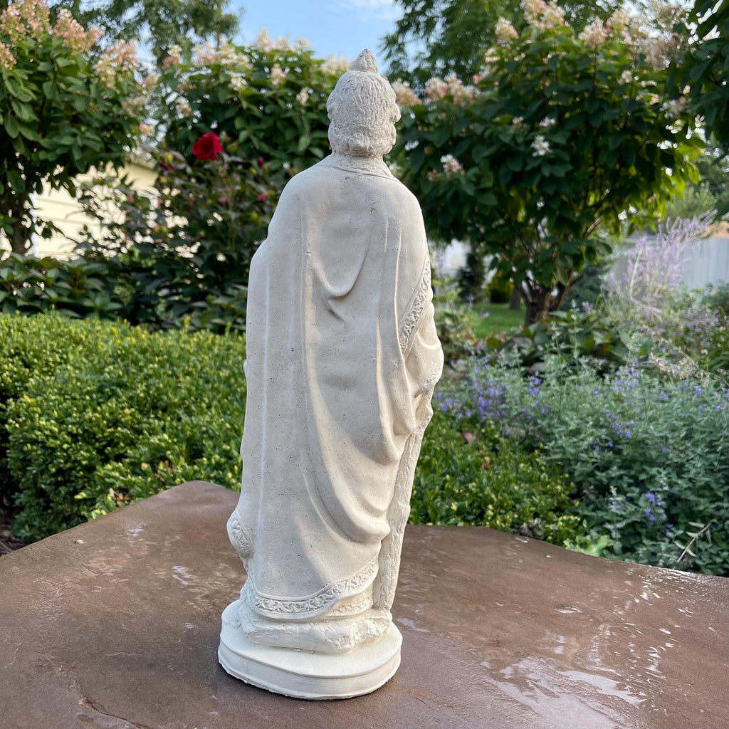 Saint Jude Garden Statue 16.5" Concrete Catholic Religious Patron Sculpture Yard Decor Gift
