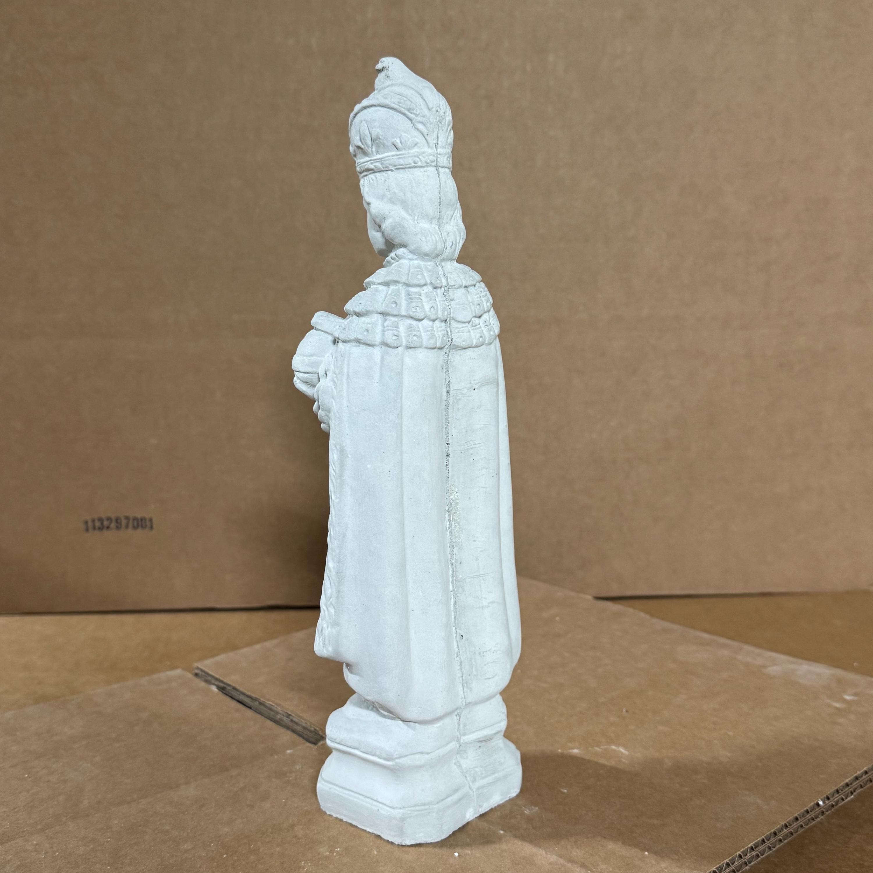 12 Inch Infant of Prague Statue - Outdoor Concrete Jesus Garden Catholic Religious Shrine Gift