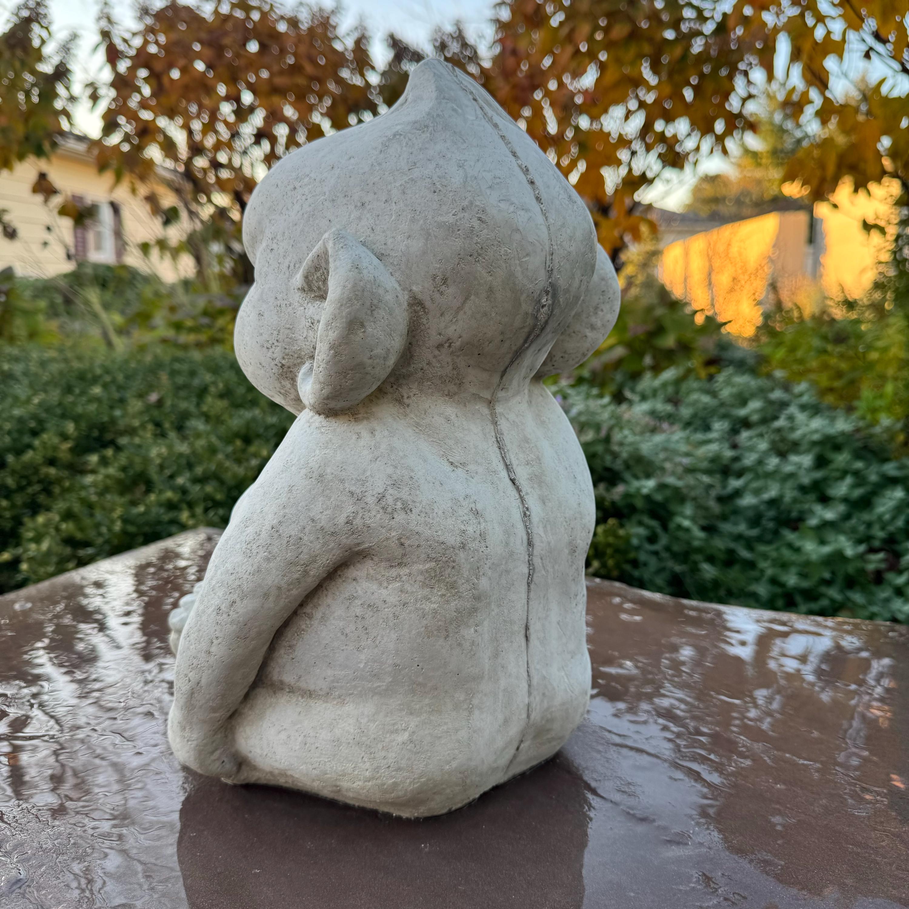 Billiken Mascot Garden Statue: 14" Concrete SLU Good Luck Charm Alumni Yard Art Decor Gift