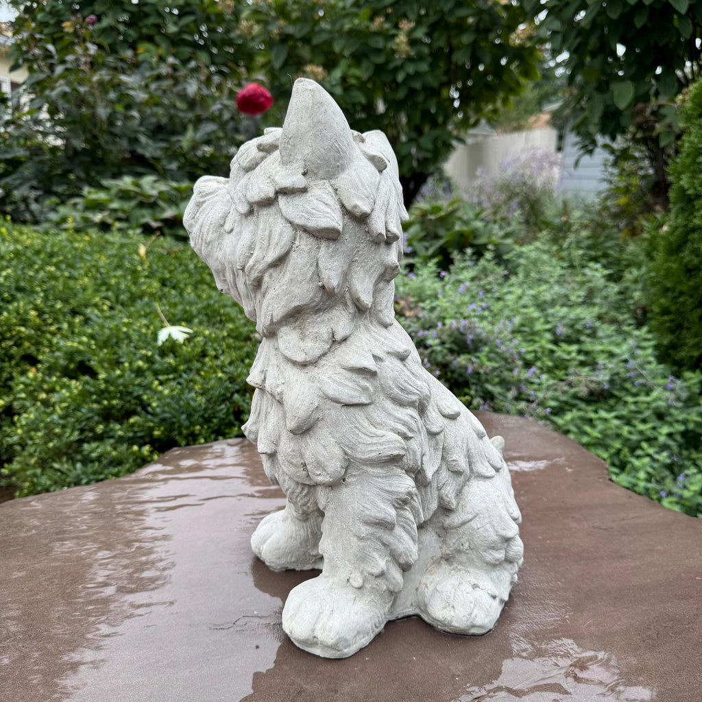 Large Concrete Westie Garden Statue 15" White West Highland Scottish Terrier Dog Memorial Outdoor Yard Decor Pet Remembrance