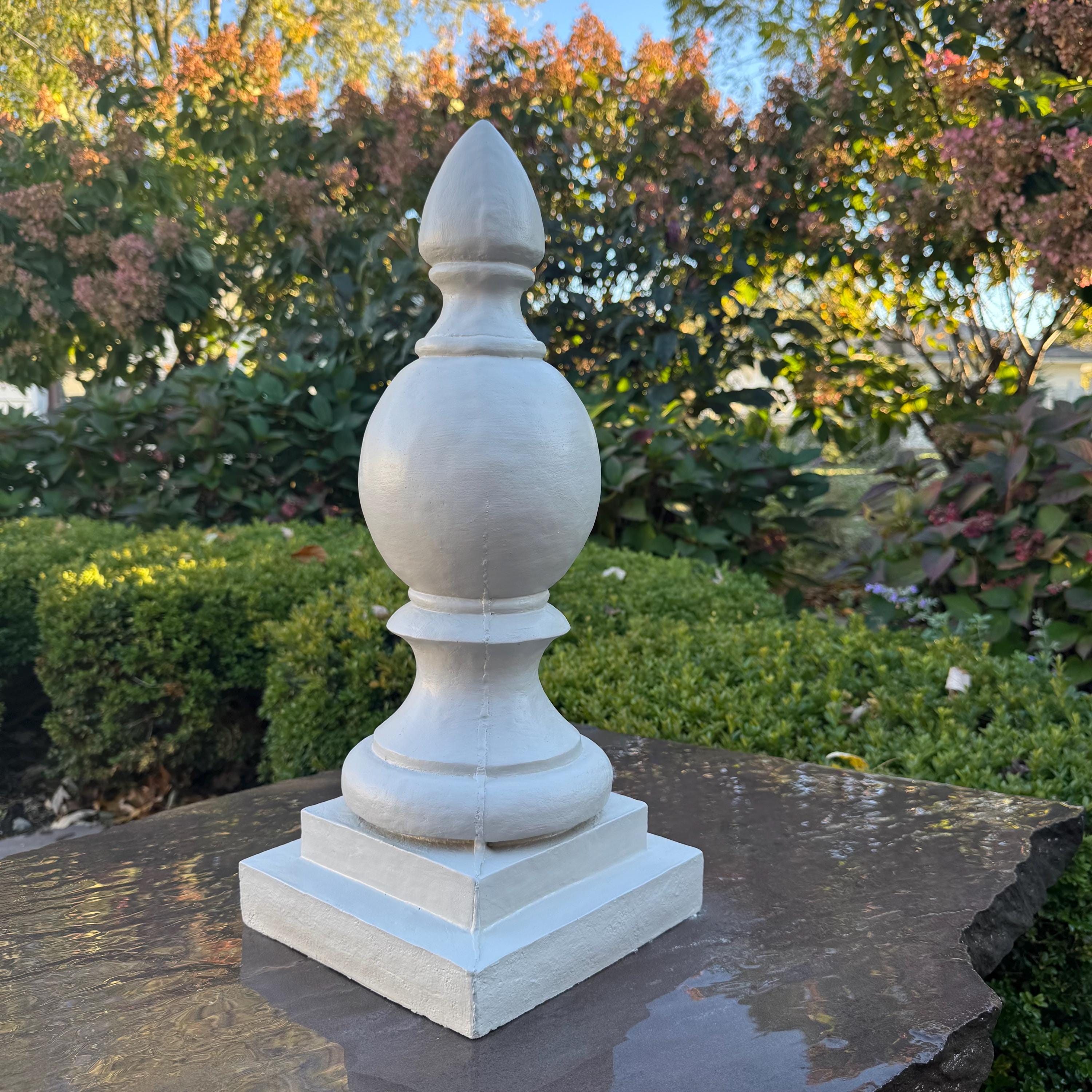20" Handmade Concrete Painted Finial Home Decor Garden Sculpture Wedding Gift For Her Yard Art Ornament