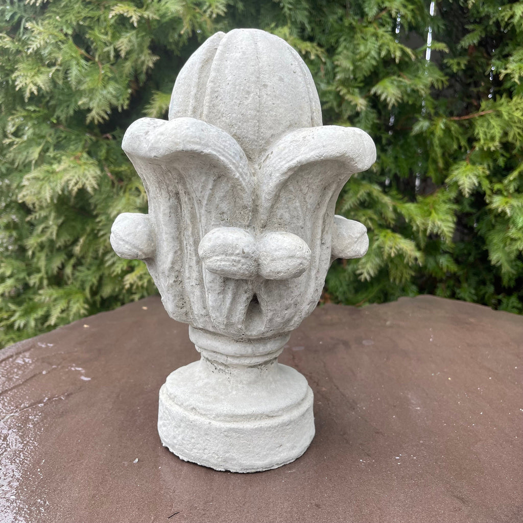 Concrete Fountain Topper 11" Cement Fountain Spitter / Garden Tulip Finial Design Replacement