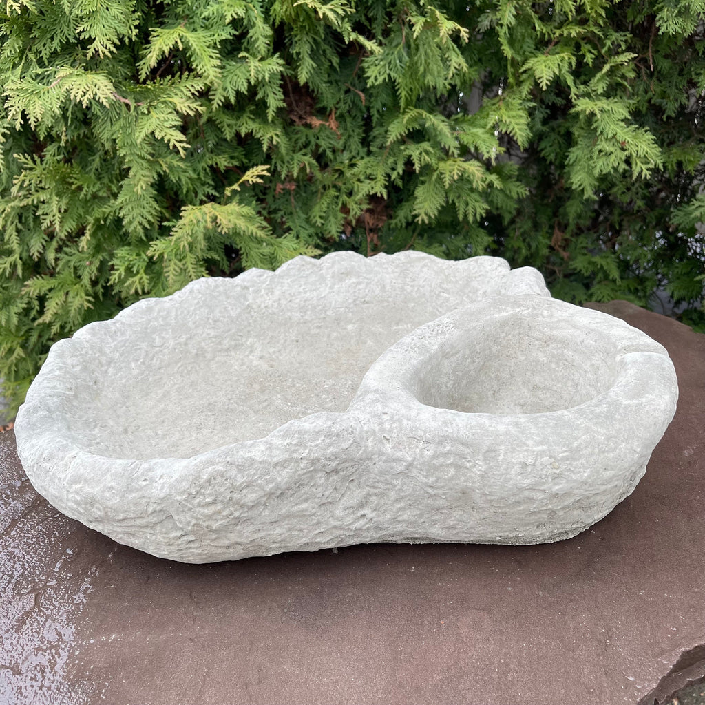 20 Inch Concrete Fountain Bowl - Replacement Basin for Outdoor Water Features