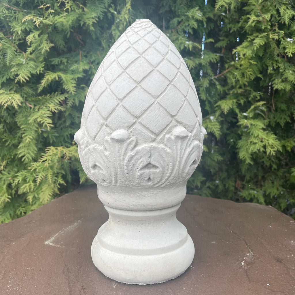 Concrete Artichoke Fountain Top: 13.5" Large Outdoor Garden Statue Cement Finial