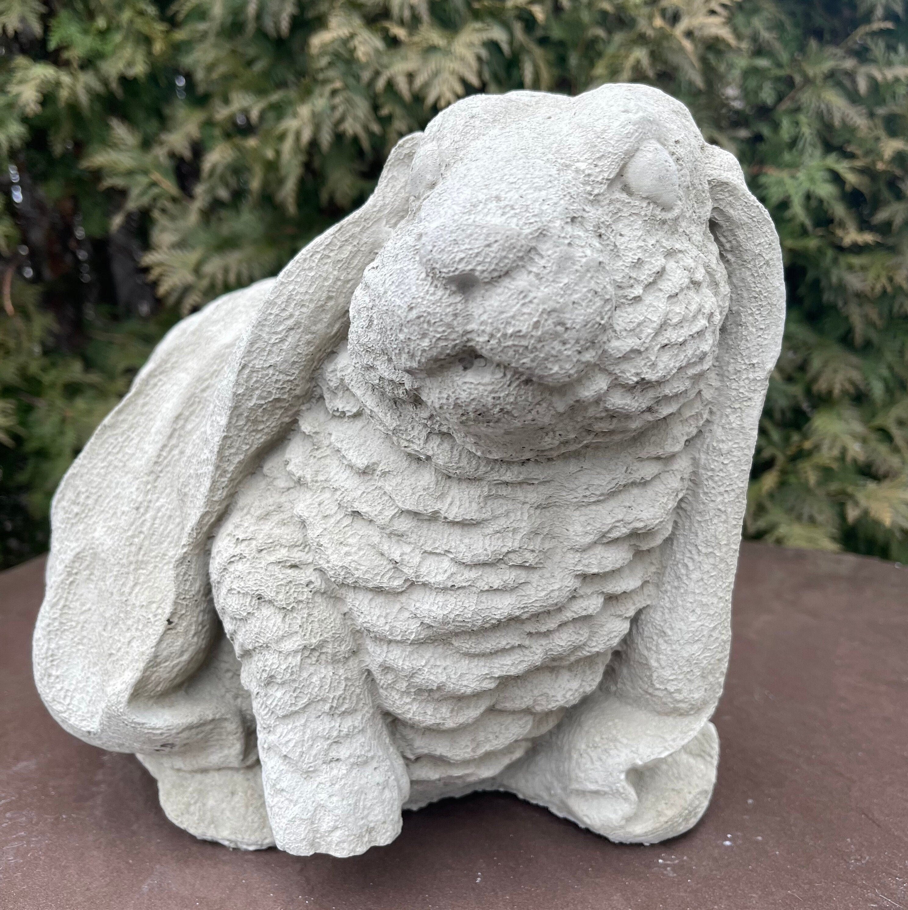 Large Concrete Bunny Rabbit Garden Sculpture 13"