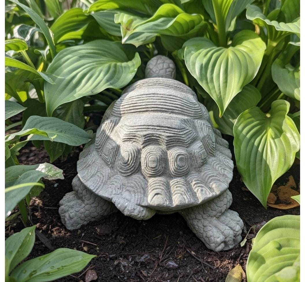Concrete Turtle Garden Statue 10 Inch Outdoor Yard Art Decor Sculpture Lawn Ornament Gift